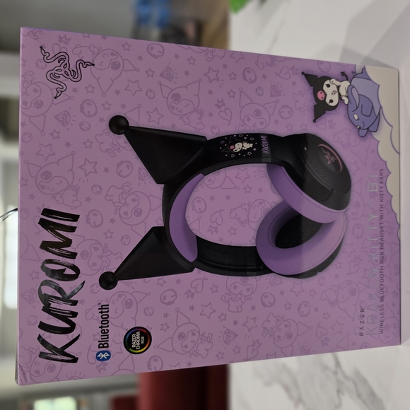 Razer Other - Kuromi Bluetooth Headphones with Cat Ears - Purple